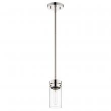 Nuvo 60/7629 - Intersection; 1 Light; Mini Pendant; Polished Nickel with Clear Glass; Polished Nickel Finish