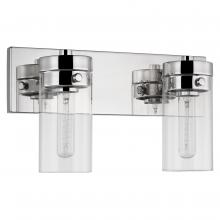 Nuvo 60/7632 - Intersection; 2 Light; Vanity; Polished Nickel with Clear Glass; Polished Nickel Finish