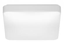 Nuvo 62/1217 - 14 inch; Flush Mounted LED Fixture; CCT Selectable; Square; White Acrylic; with Sensor; White Finish