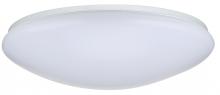 Nuvo 62/1219 - 19 inch; Flush Mounted LED Fixture; CCT Selectable; Round; White Acrylic; with Sensor; White Finish