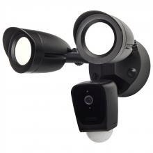 Nuvo 65/901R1 - Starfish; Bullet SMART Security Light w/Camera; 20 Watt; 3000K CCT; Black Finish; 120-277 Volt