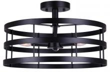 Canarm ISF1062A03BGB - ADE, ISF1062A03BGB -G-, MBK + Changeable Sleeves in GD and BN Color, 3 Lt Semi-Flush, 60W Type C