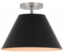 Canarm ISF1076A01BKN - TALIA, ISF1076A01BKN -G-, BN + MBK Color, 1 Lt Semi-Flush, Metal Shade