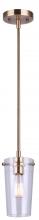 Canarm IPL1080A01GD - VIVIEN, IPL1080A01GD, 1 Lt Rod Pendant, Seeded Glass, 60W Type A