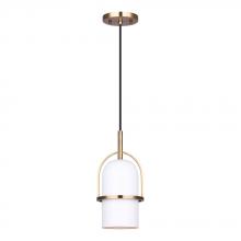 Canarm IPL777B01GDW - ISLA, IPL777B01GDW, GD + MWH Color, 1 Lt Cord Pendant, 60W Type A, 6" W x 14.5 - 61.5" H