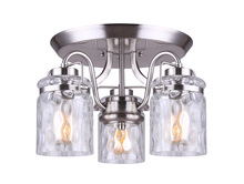 Canarm ISF707A03BN - ARDEN, 3 Lt Semi Flush, Watermark Glass, 100W Type A, 16 1/4" W x 10 1/2" H