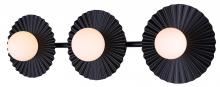 Canarm IVL1210A03BK9 - Payton 3 Light Vanity Matte Black with Opal Glass Shades