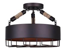 Canarm ISF662A03ORB - PORTSMOUTH, ISF662A03ORB, 3 Lt Semi Flush, Metal Shade