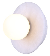 Canarm LWF336A01WHG - FENN 1 Light Modern LED Wall Light, Gold and Marble Finish 3000K Dimmable