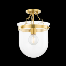 Mitzi by Hudson Valley Lighting H763601-AGB - Dunbar Semi Flush