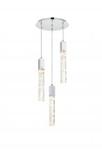 Elegant 2089D16C - Pendant D16"H24"L3 Chrome