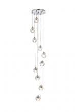 Elegant 3505G11C - Eren 10 lights Chrome pendant