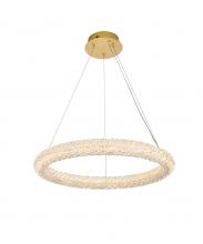 Elegant 3800D23SG - Bowen 24 inch Adjustable LED Chandelier in Satin Gold