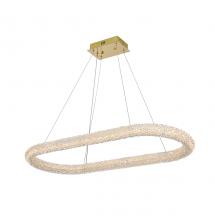 Elegant 3800D42L1SG - Bowen 42 inch Adjustable LED Chandelier in Satin Gold