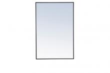 Elegant MR4077BK - Metal frame Rectangle Mirror 28 inch Black