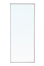 Elegant MR4086S - Metal frame Rectangle Mirror 30 inch Silver