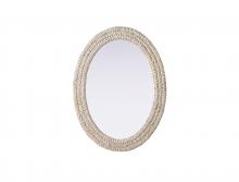 Elegant MR4C2736LN - Jute Rope Mirror 27''x36'' Linen White
