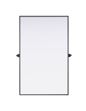 Elegant MR6H4830BLK - Metal Frame Mirror 48"W x 30"H Black