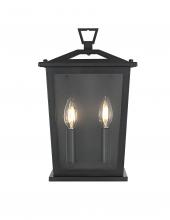 Elegant OD331W14BK - Wall sconce W8.5" H14" E6.5" L2 Black