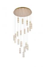 Elegant 3500D38G - Polaris 38 inch LED chandelier in gold