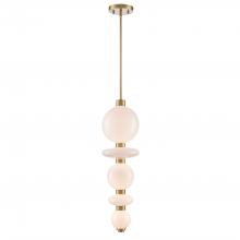 DVI DVP48110BR-TO - Corsair CCT Pendant, Brass w/True Opal Gl.