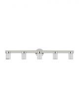 Visual Comfort KWBA27627N - Kelly Wearstler Esfera 5-light dimmable LED large bath vanity with polished nickel finish