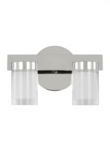 Visual Comfort KWBA20027N - Kelly Wearstler Esfera 2-light dimmable LED small bath vanity with polished nickel finish