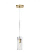 Visual Comfort SLPD277CNB - Sean Lavin Horizon 1-light dimmable small accent pendant with natural brass finish and glass shade