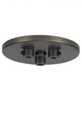 Visual Comfort 700TDMRD3TNB - Line-Voltage Mini Canopy 3 Port Round