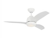 Visual Comfort 3AVLCR44RZWD - Avila Coastal 44 LED Ceiling Fan in Matte White with Matte White Blades and Light Kit
