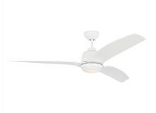 Visual Comfort 3AVLCR60RZWD - Avila Coastal 60 LED Ceiling Fan in Matte White with Matte White Blades and Light Kit