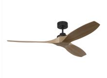 Visual Comfort 3CLNSM60MBKNH - Collins Smart 60 Ceiling Fan in Midnight Black with Natural Honey Blades