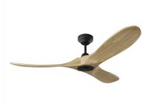 Visual Comfort 3MAVSM52MBKNH - Maverick Smart 52 Ceiling Fan in Matte Black with Naturel Honey Blades